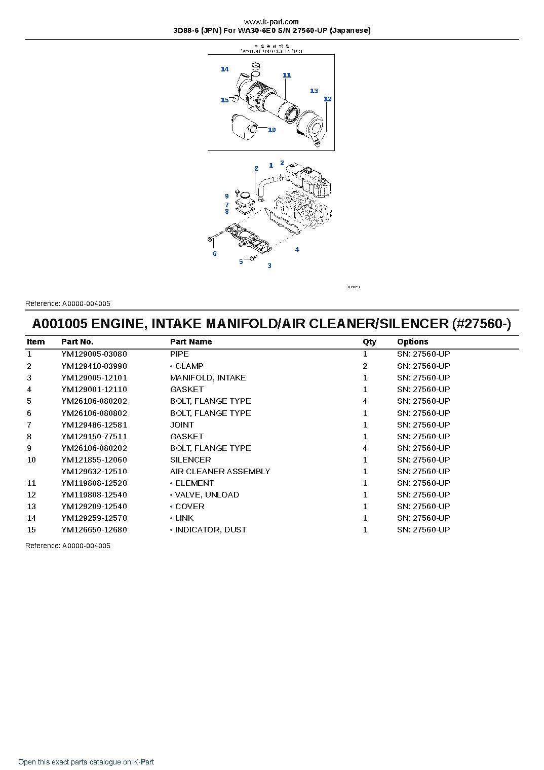 3D88-6 (JPN) For WA30-6E0 S/N 27560-UP (Japanese) – sample page 6 3D88-6 (JPN) For WA30-6E0 S/N 27560-UP (Japanese) – sample page 6