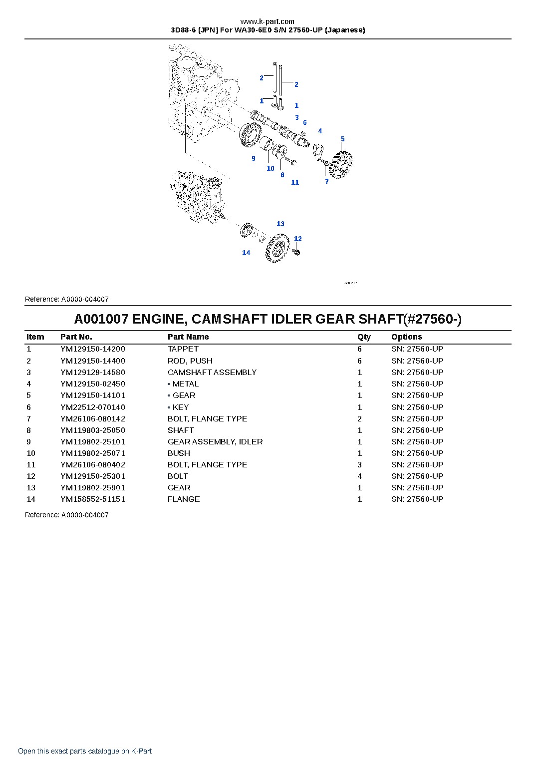 3D88-6 (JPN) For WA30-6E0 S/N 27560-UP (Japanese) – sample page 8 3D88-6 (JPN) For WA30-6E0 S/N 27560-UP (Japanese) – sample page 8