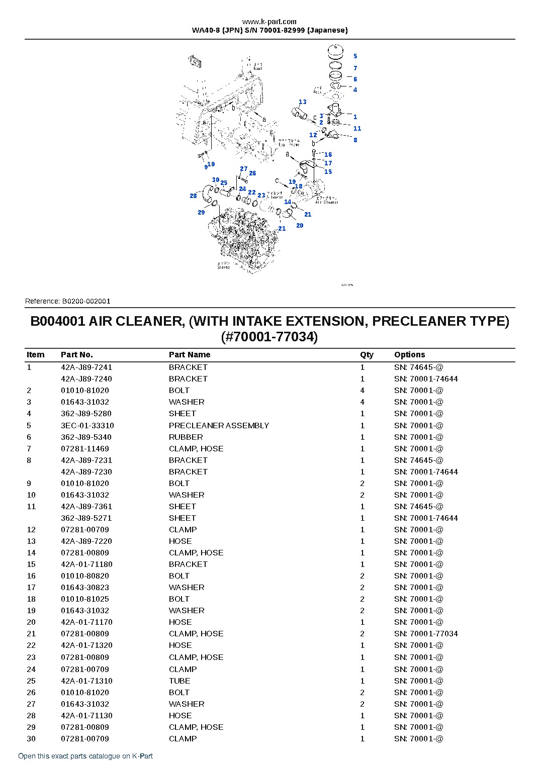 WA40-8 (JPN)  S/N 70001-82999 (Japanese) – sample page 7