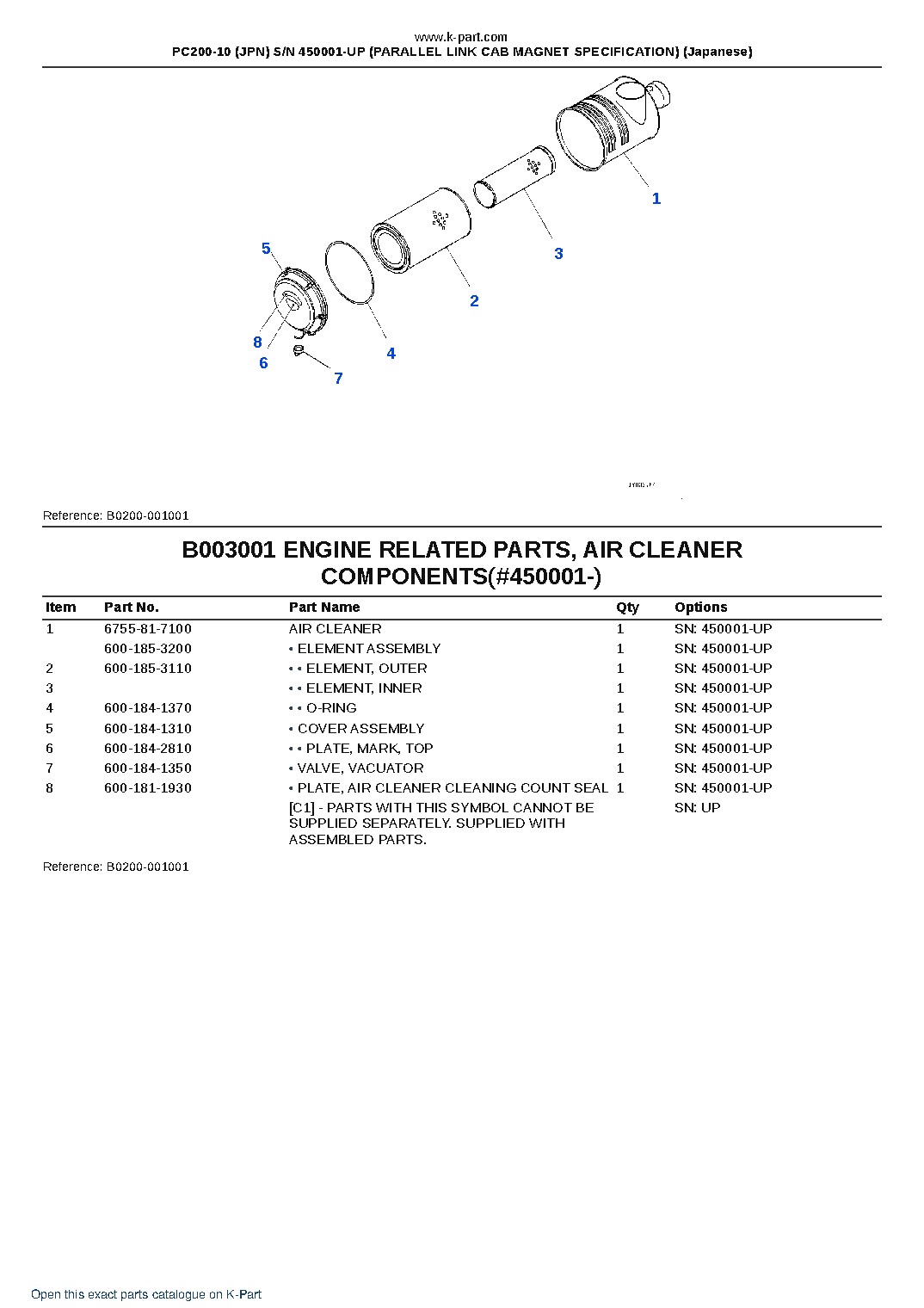 PC200-10 (JPN) S/N 450001-UP (PARALLEL LINK CAB MAGNET SPECIFICATION) (Japanese) – sample page 5