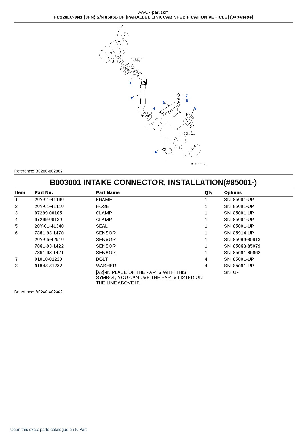 PC220LC-8N1 (JPN) S/N 85001-UP (PARALLEL LINK CAB SPECIFICATION VEHICLE) (Japanese) – sample page 4