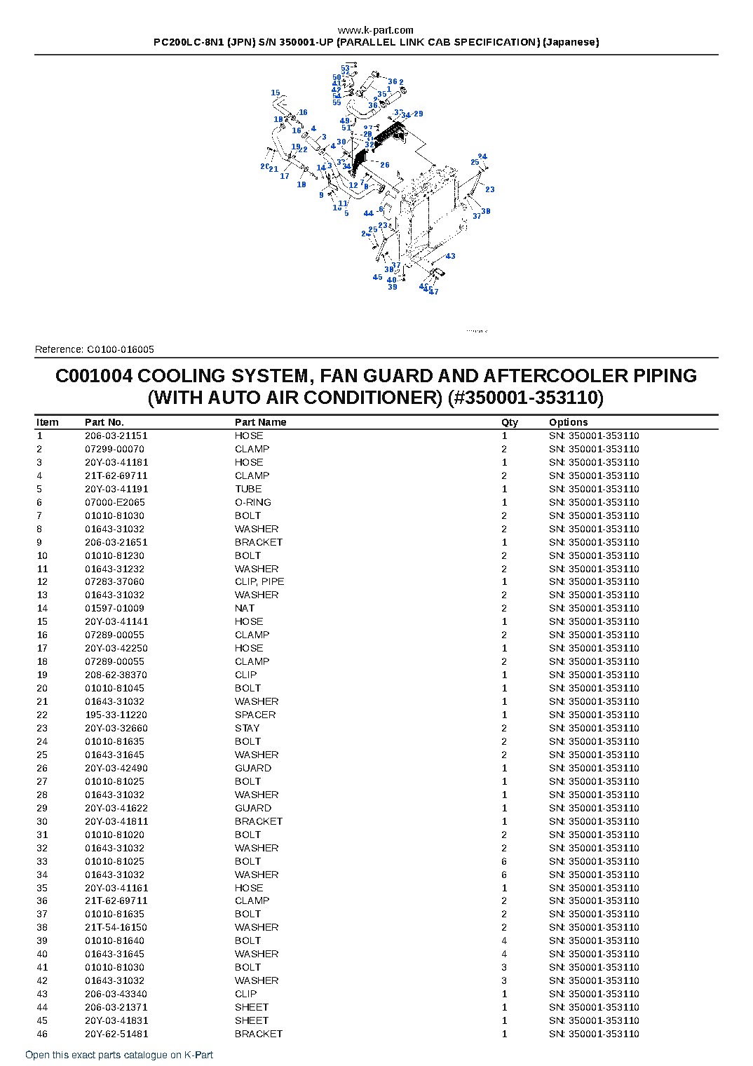 PC200LC-8N1 (JPN) S/N 350001-UP (PARALLEL LINK CAB SPECIFICATION) (Japanese) – sample page 9