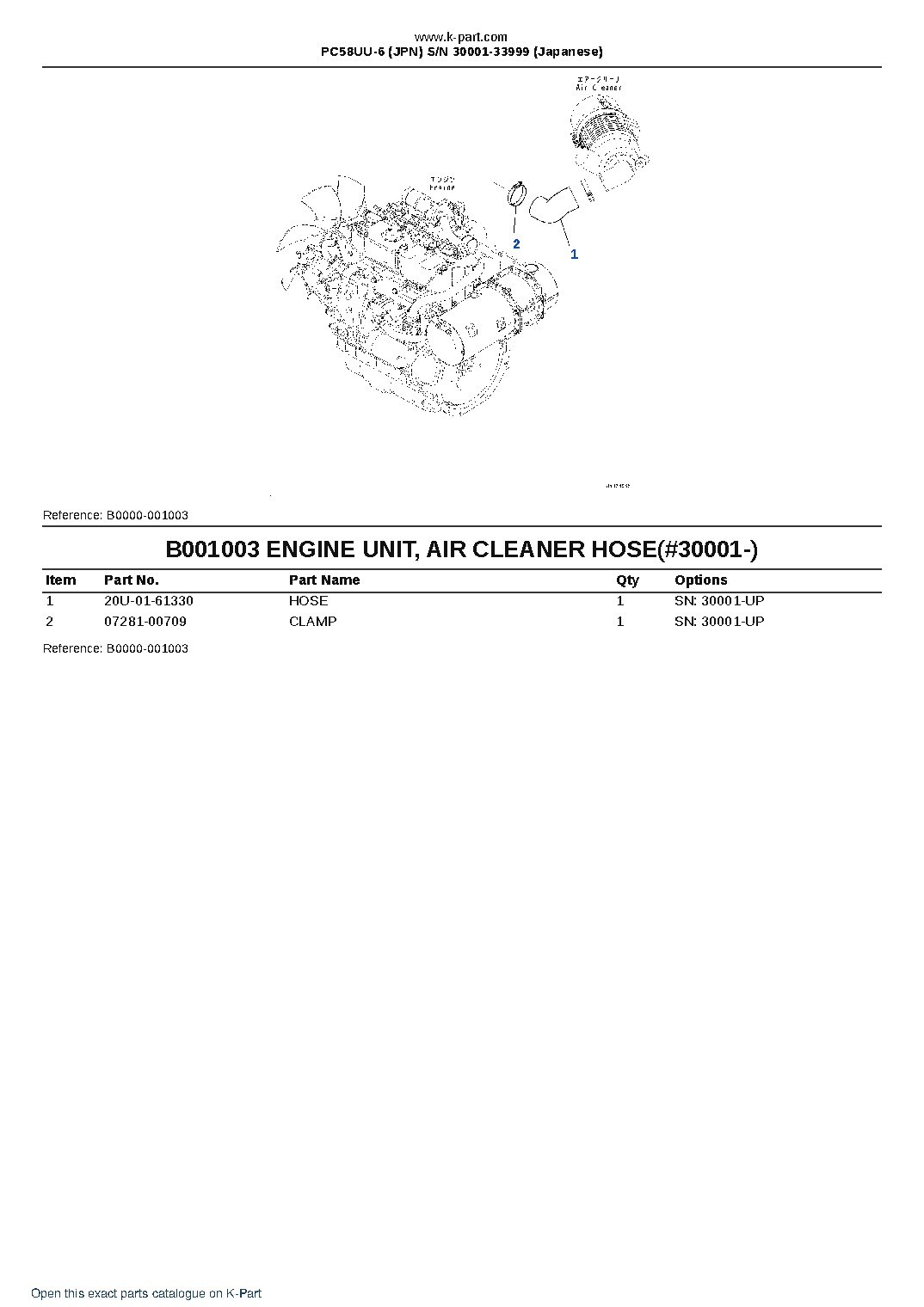 PC58UU-6 (JPN)  S/N 30001-33999 (Japanese) – sample page 3