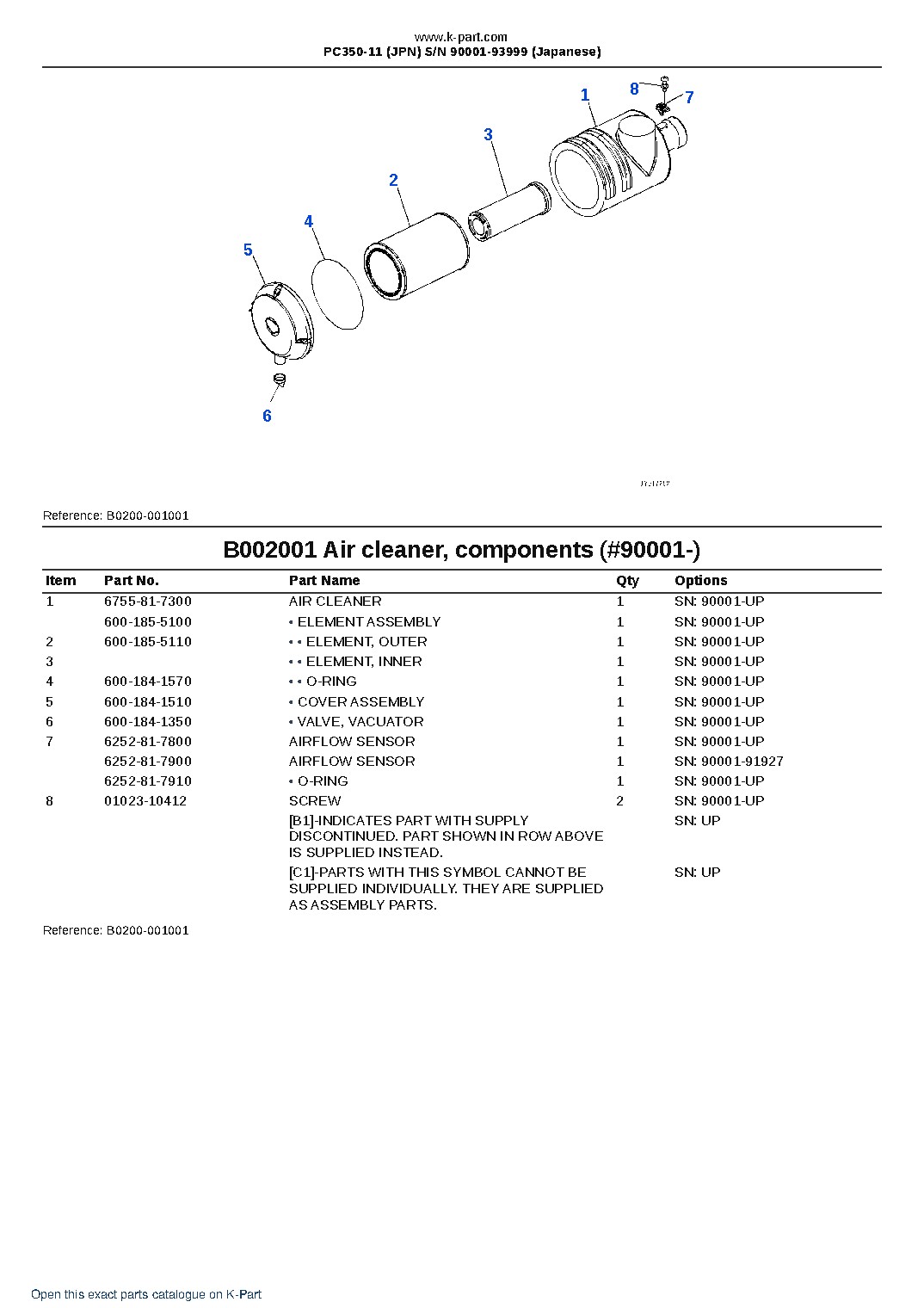 PC350-11 (JPN) S/N 90001-93999 (Japanese) – sample page 7 PC350-11 (JPN) S/N 90001-93999 (Japanese) – sample page 7