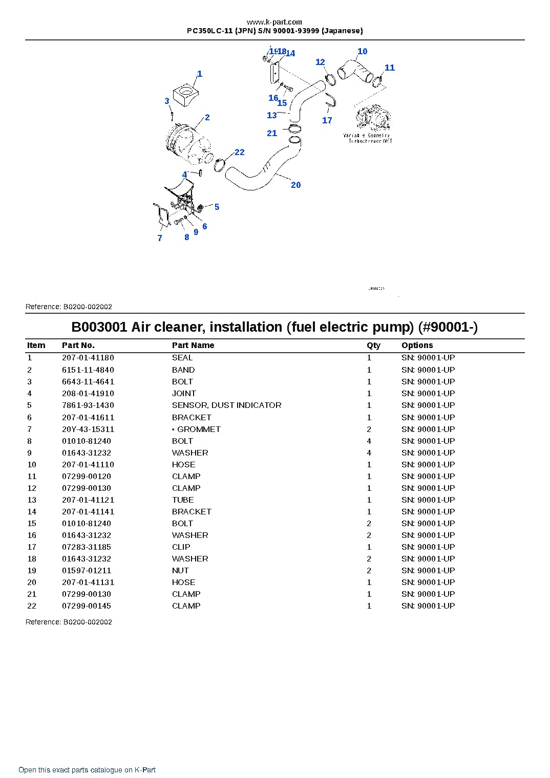 PC350LC-11 (JPN)  S/N 90001-93999 (Japanese) – sample page 9