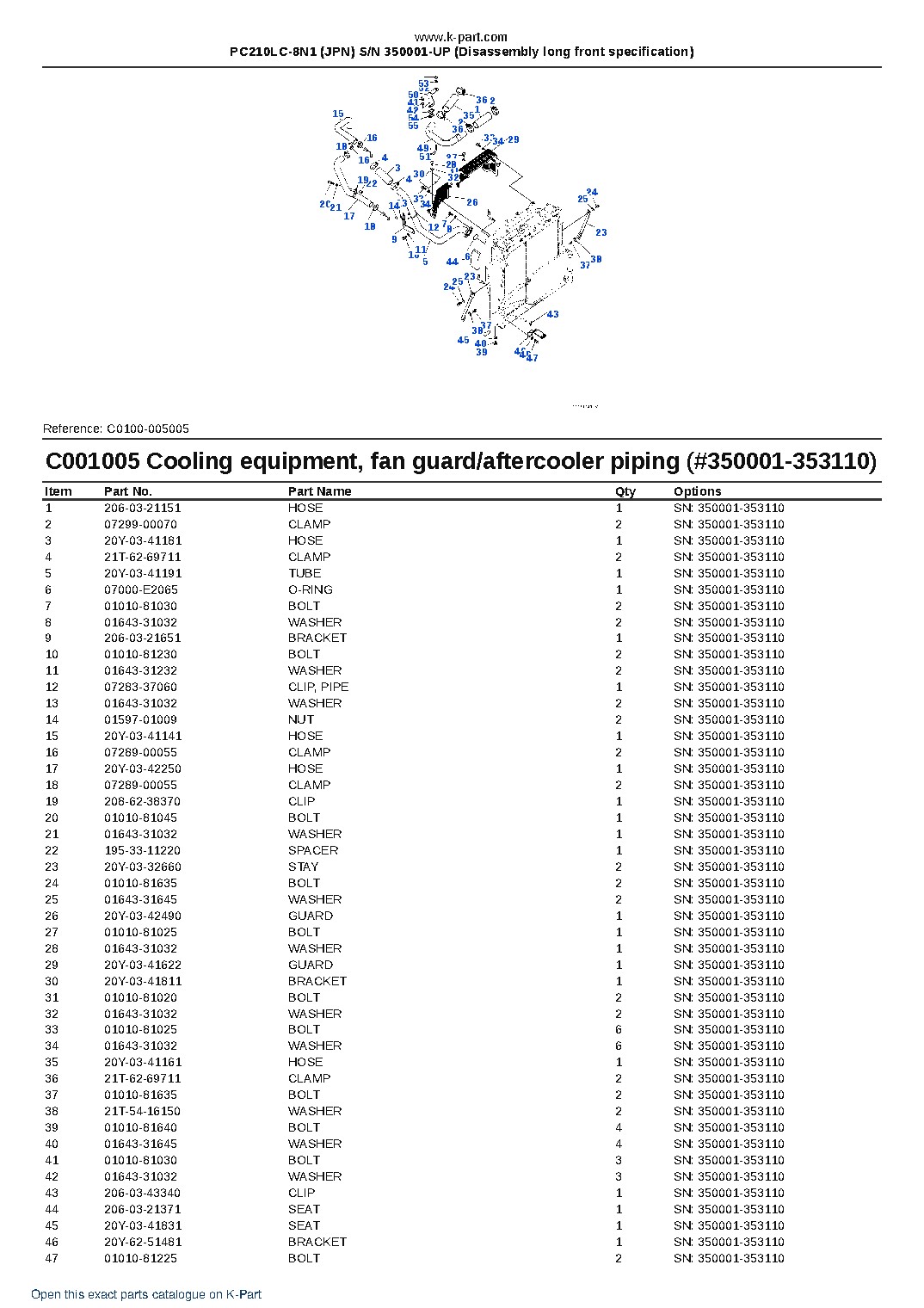 PC210LC-8N1 (JPN) S/N 350001-UP (Disassembly long front specification) – sample page 10 PC210LC-8N1 (JPN) S/N 350001-UP (Disassembly long front specification) – sample page 10