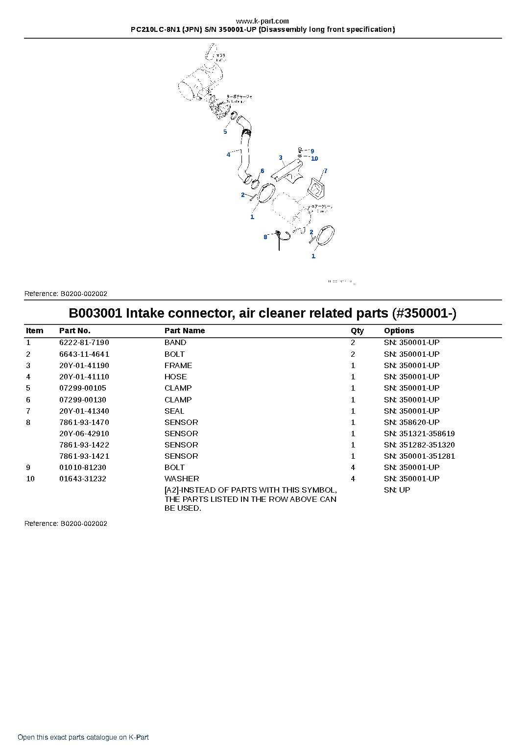 PC210LC-8N1 (JPN) S/N 350001-UP (Disassembly long front specification) – sample page 4 PC210LC-8N1 (JPN) S/N 350001-UP (Disassembly long front specification) – sample page 4