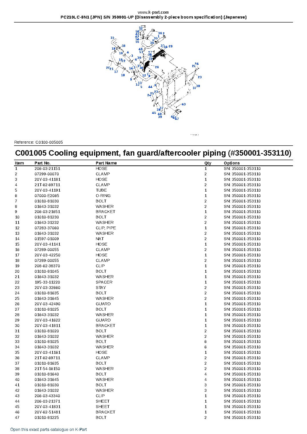 PC210LC-8N1 (JPN) S/N 350001-UP (Disassembly 2-piece boom specification) (Japanese) – sample page 10