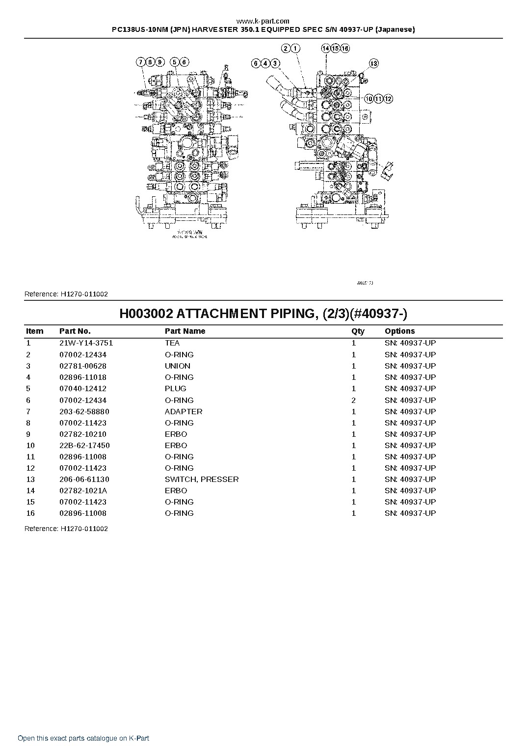 PC138US-10NM (JPN) HARVESTER 350.1 EQUIPPED SPEC S/N 40937-UP (Japanese) – sample page 6 PC138US-10NM (JPN) HARVESTER 350.1 EQUIPPED SPEC S/N 40937-UP (Japanese) – sample page 6