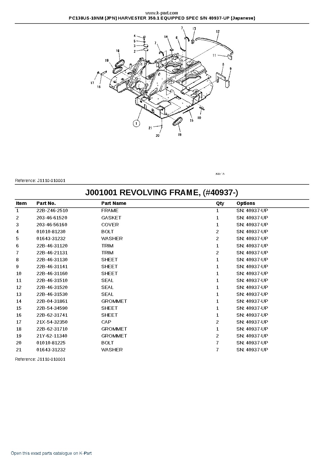PC138US-10NM (JPN) HARVESTER 350.1 EQUIPPED SPEC S/N 40937-UP (Japanese) – sample page 9 PC138US-10NM (JPN) HARVESTER 350.1 EQUIPPED SPEC S/N 40937-UP (Japanese) – sample page 9