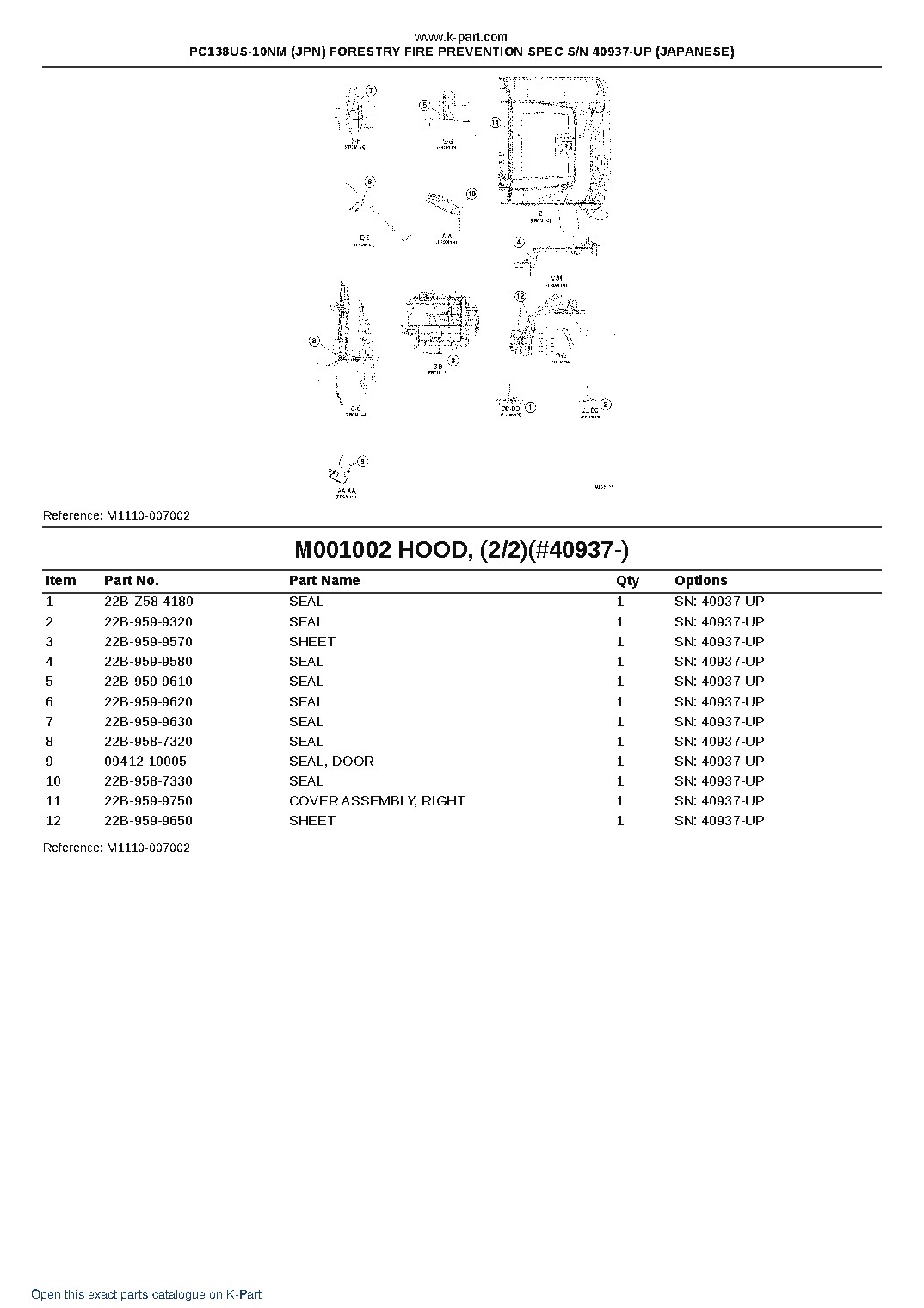 PC138US-10NM (JPN) FORESTRY FIRE PREVENTION SPEC S/N 40937-UP (JAPANESE) – sample page 9