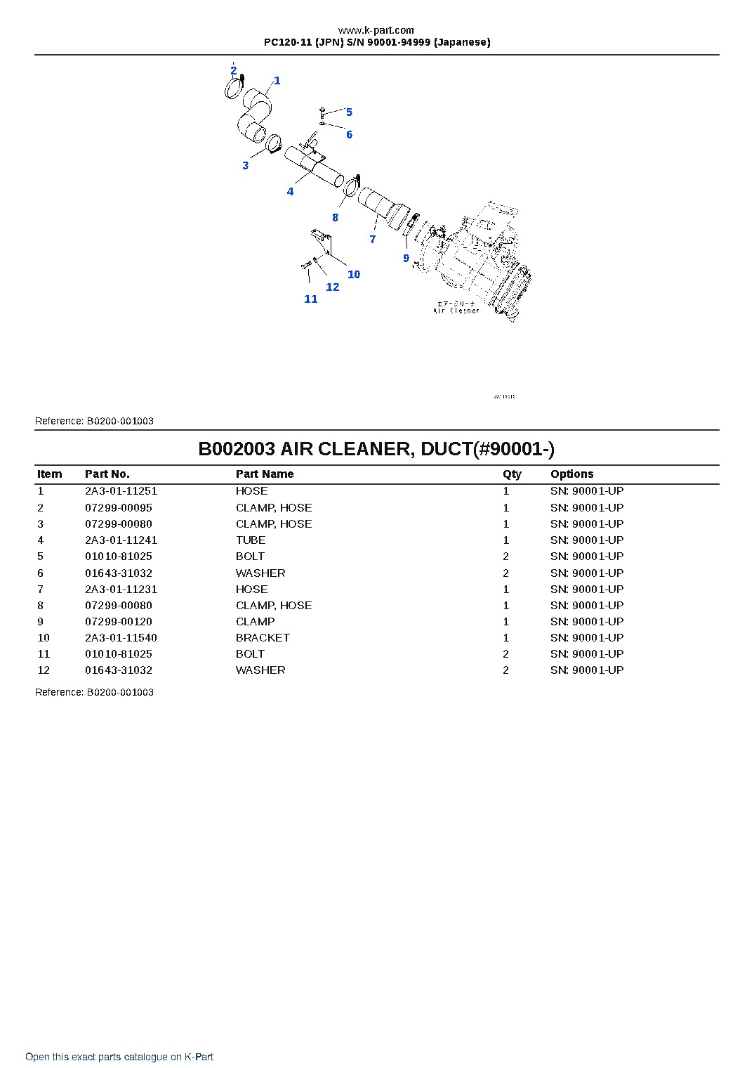 PC120-11 (JPN)  S/N 90001-94999 (Japanese) – sample page 7