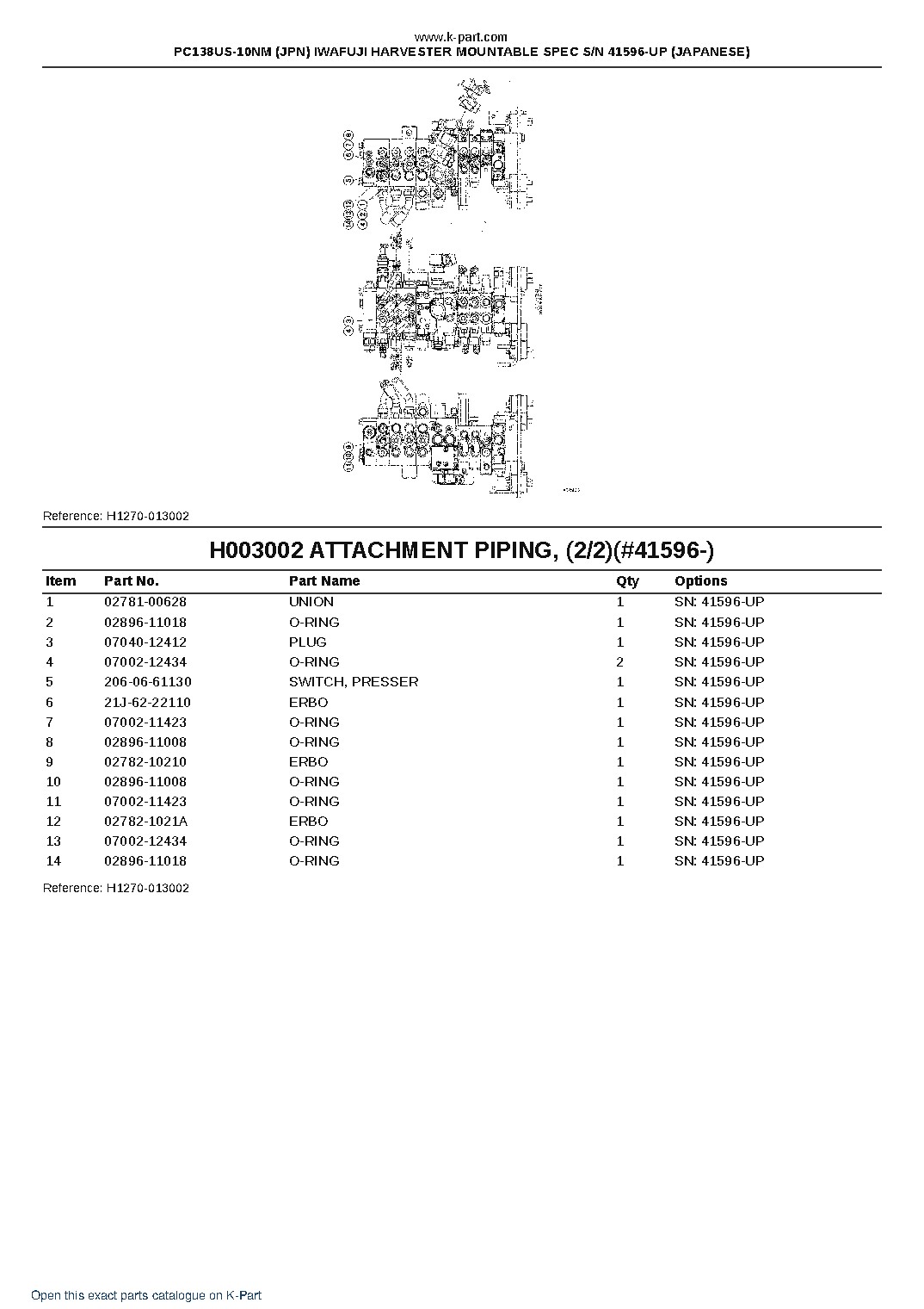 PC138US-10NM (JPN) IWAFUJI HARVESTER MOUNTABLE SPEC S/N 41596-UP (JAPANESE) – sample page 6
