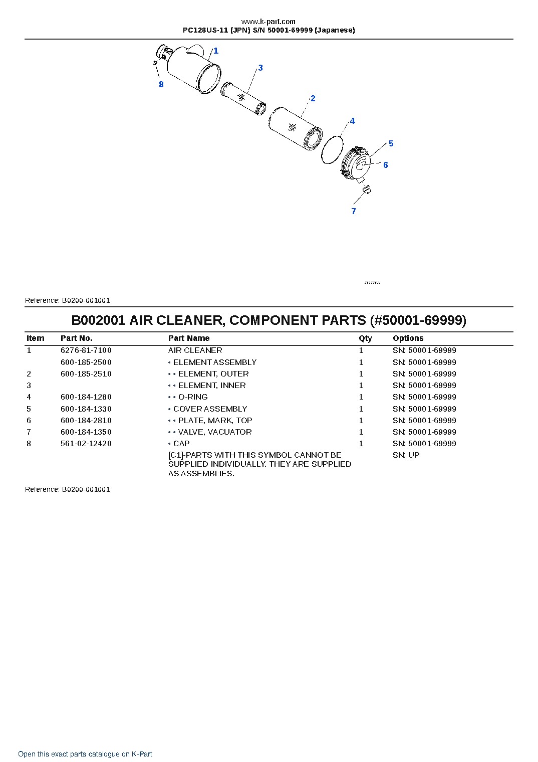 PC128US-11 (JPN)  S/N 50001-69999 (Japanese) – sample page 8