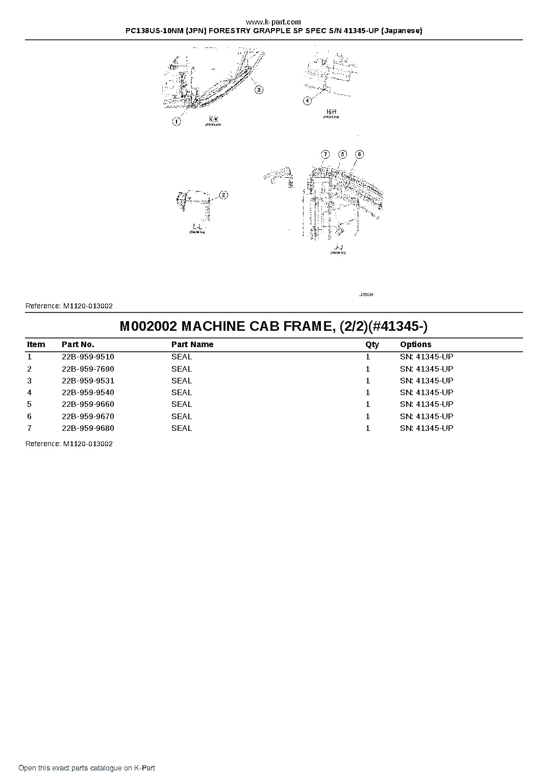 PC138US-10NM (JPN) FORESTRY GRAPPLE SP SPEC S/N 41345-UP (Japanese) – sample page 9 PC138US-10NM (JPN) FORESTRY GRAPPLE SP SPEC S/N 41345-UP (Japanese) – sample page 9