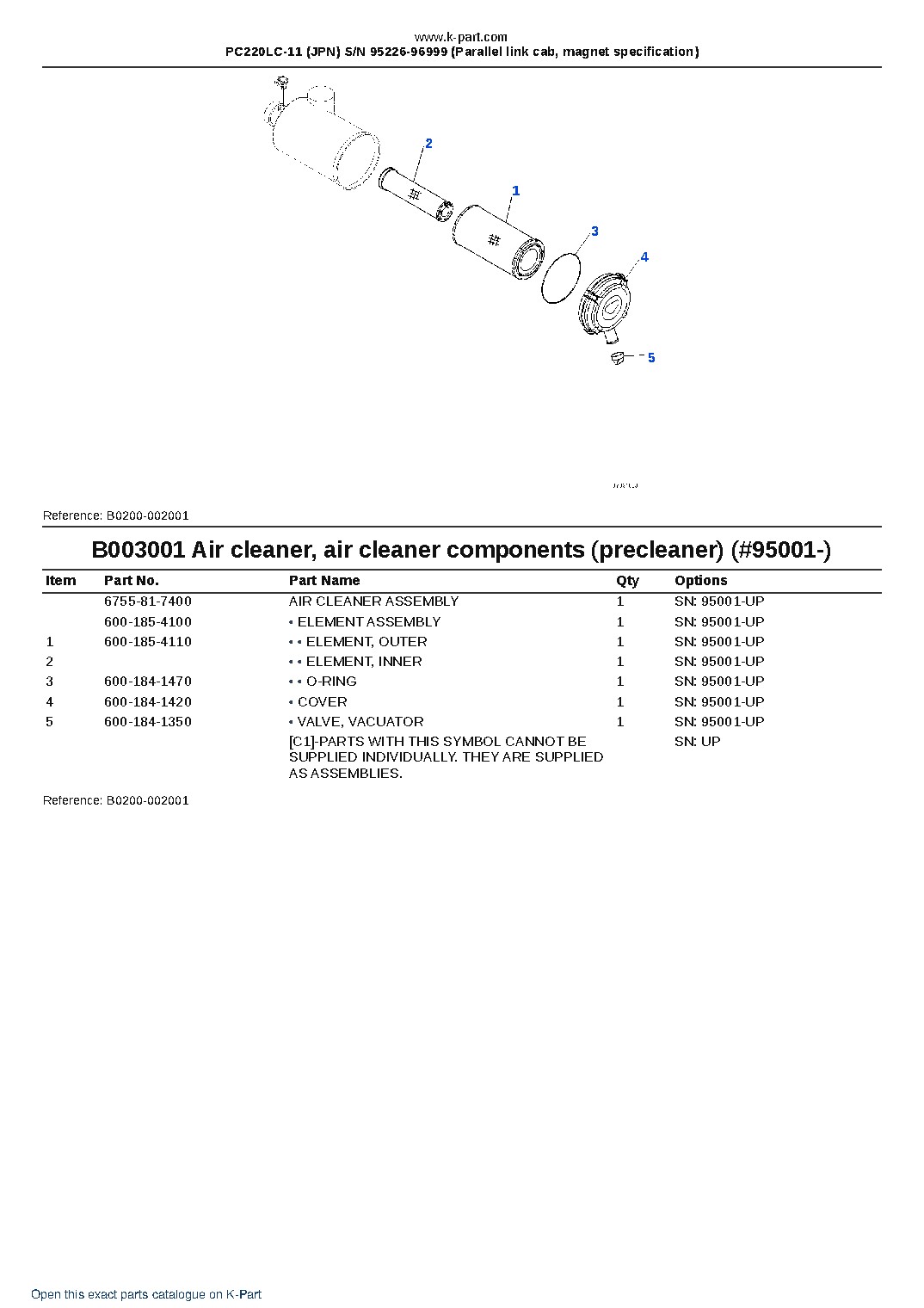 PC220LC-11 (JPN) S/N 95226-96999 (Parallel link cab, magnet specification) – sample page 8 PC220LC-11 (JPN) S/N 95226-96999 (Parallel link cab, magnet specification) – sample page 8