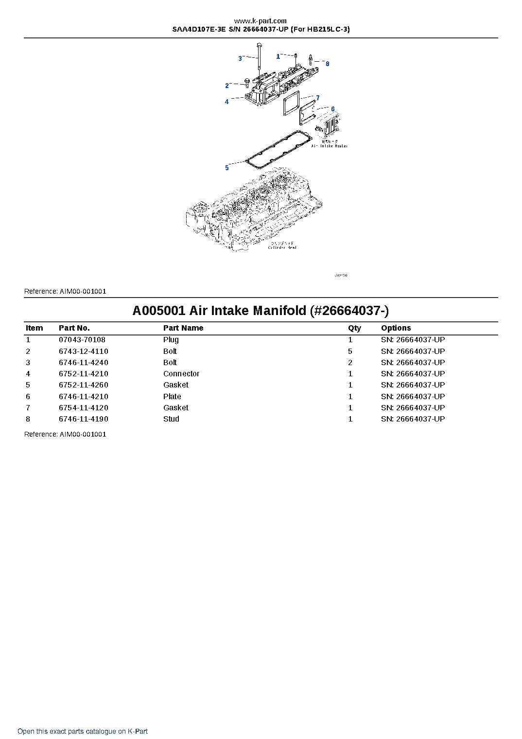 SAA4D107E-3E S/N 26664037-UP (For HB215LC-3) – sample page 5