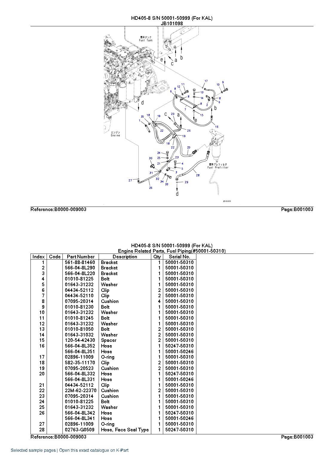 HD405-8 S/N 50001-50999 (For KAL) – sample page 3 HD405-8 S/N 50001-50999 (For KAL) – sample page 3
