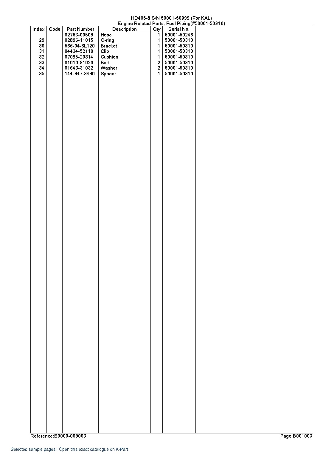 HD405-8 S/N 50001-50999 (For KAL) – sample page 4 HD405-8 S/N 50001-50999 (For KAL) – sample page 4