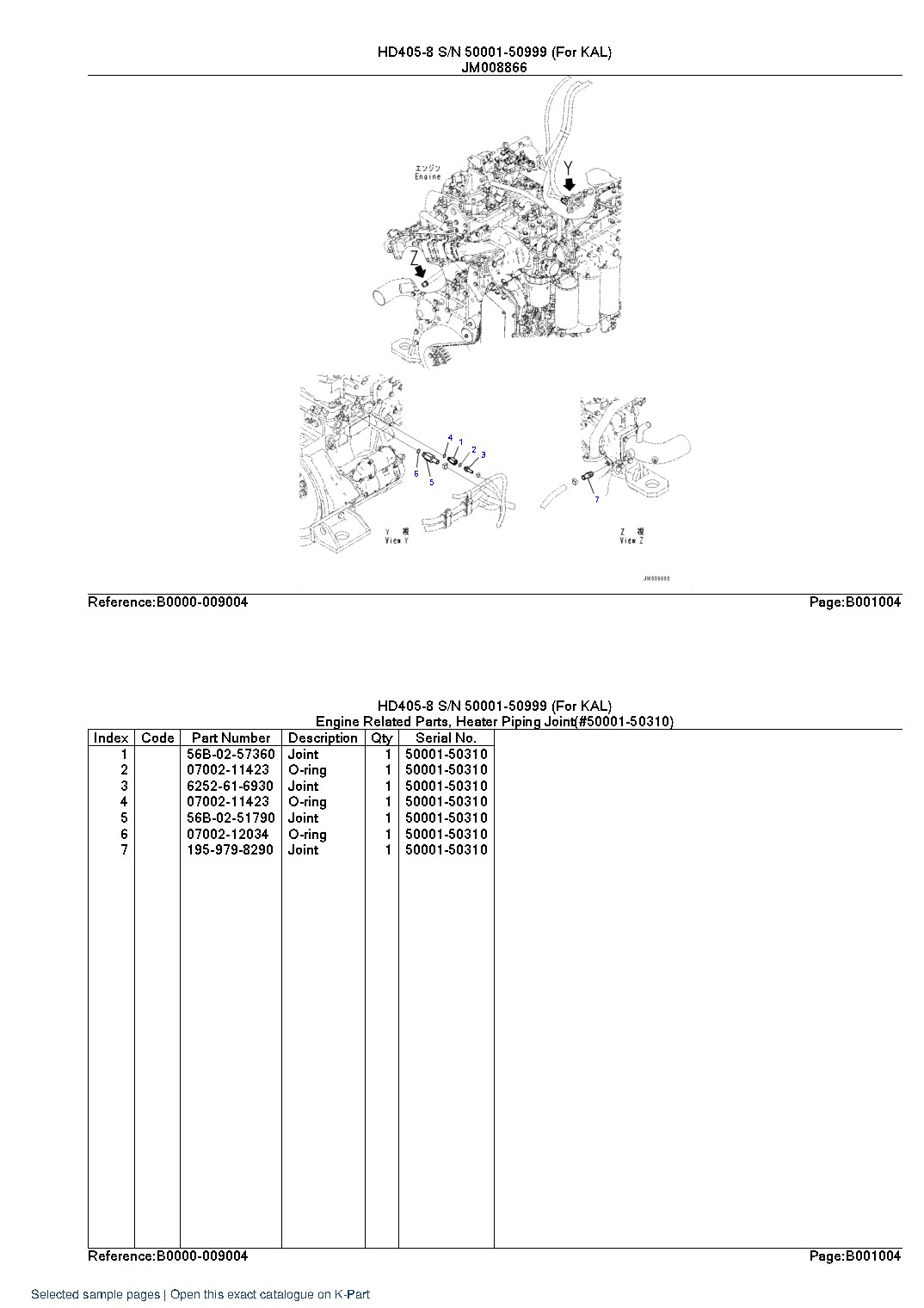 HD405-8 S/N 50001-50999 (For KAL) – sample page 5 HD405-8 S/N 50001-50999 (For KAL) – sample page 5