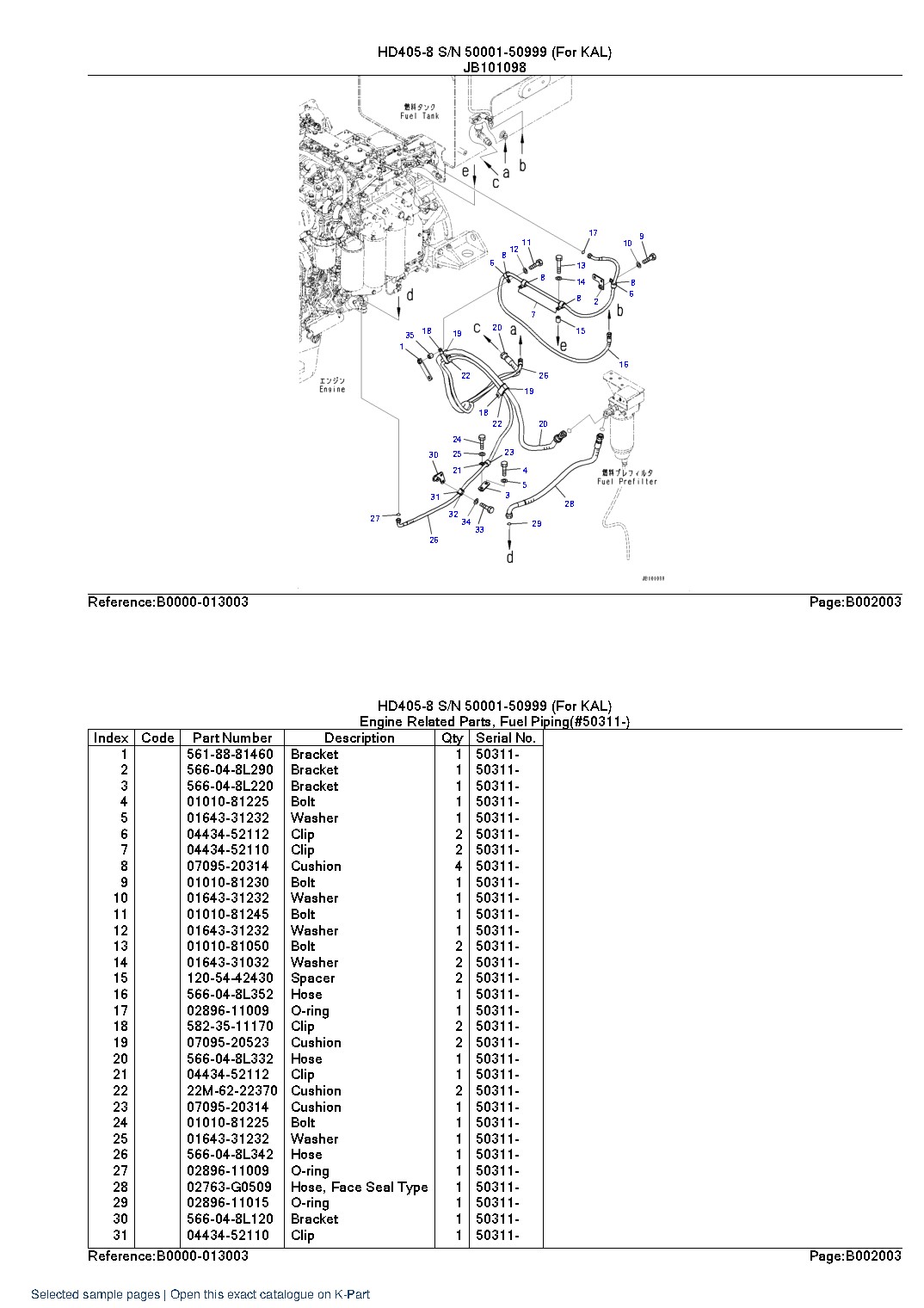 HD405-8 S/N 50001-50999 (For KAL) – sample page 9 HD405-8 S/N 50001-50999 (For KAL) – sample page 9