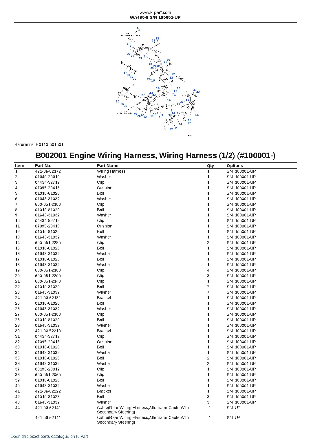 WA480-8 S/N 100001-UP – sample page 2 WA480-8 S/N 100001-UP – sample page 2