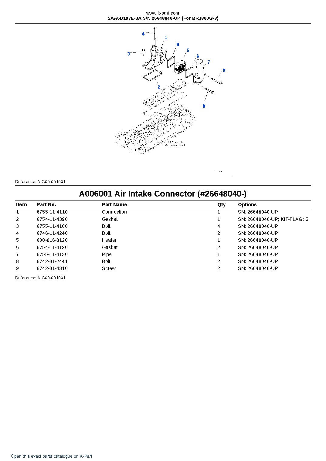 SAA6D107E-3A S/N 26648040-UP (For BR380JG-3) – sample page 6 SAA6D107E-3A S/N 26648040-UP (For BR380JG-3) – sample page 6