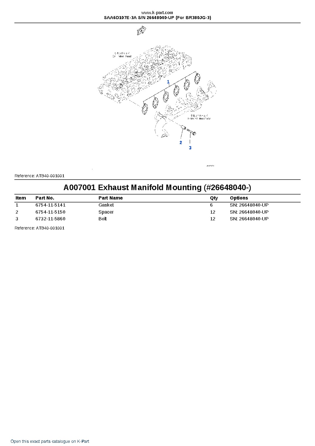 SAA6D107E-3A S/N 26648040-UP (For BR380JG-3) – sample page 7 SAA6D107E-3A S/N 26648040-UP (For BR380JG-3) – sample page 7