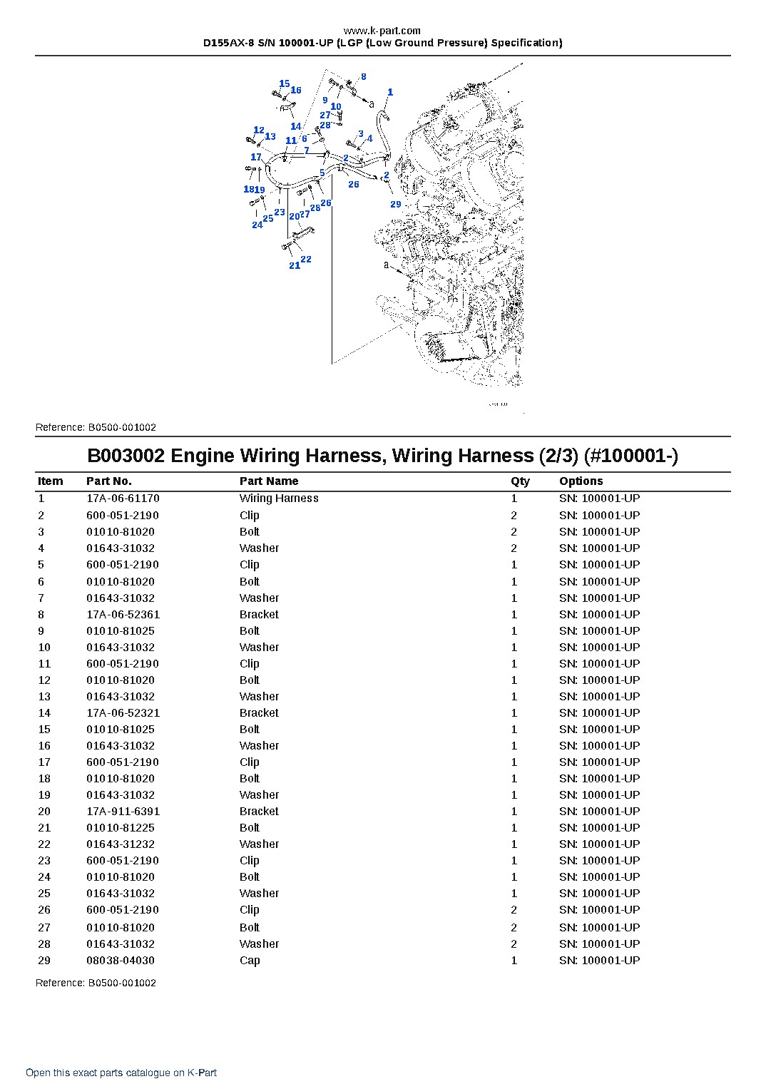 D155AX-8 S/N 100001-UP (LGP (Low Ground Pressure) Specification) – sample page 6 D155AX-8 S/N 100001-UP (LGP (Low Ground Pressure) Specification) – sample page 6