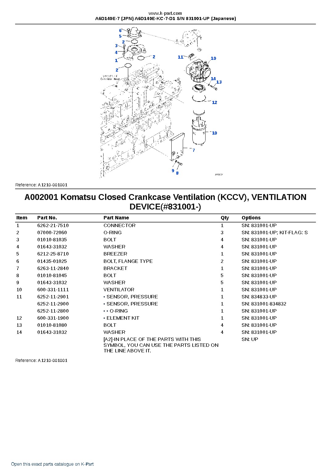 A6D140E-7 (JPN) A6D140E-KC-7-D1 S/N 831001-UP (Japanese) – sample page 3 A6D140E-7 (JPN) A6D140E-KC-7-D1 S/N 831001-UP (Japanese) – sample page 3