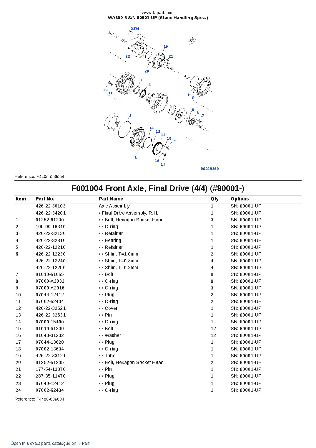 WA600-8 S/N 80001-UP (Stone Handling Spec.) – sample page 6