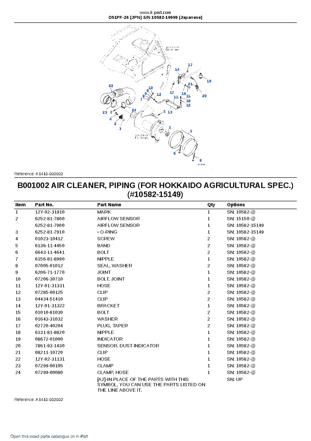 D51PF-24 (JPN)  S/N 10582-19999 (Japanese) – sample page 2