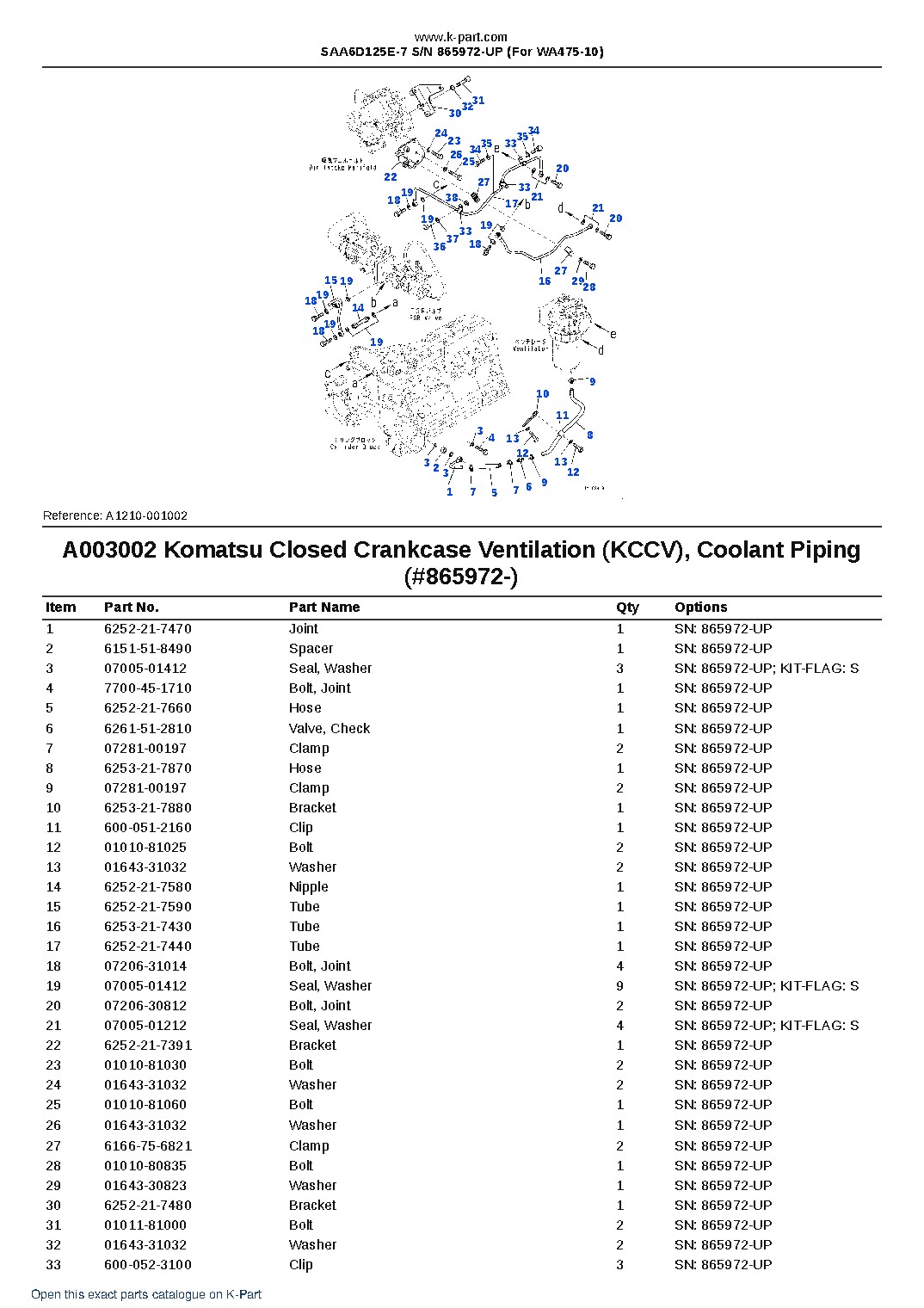 SAA6D125E-7 S/N 865972-UP (For WA475-10) – sample page 6 SAA6D125E-7 S/N 865972-UP (For WA475-10) – sample page 6