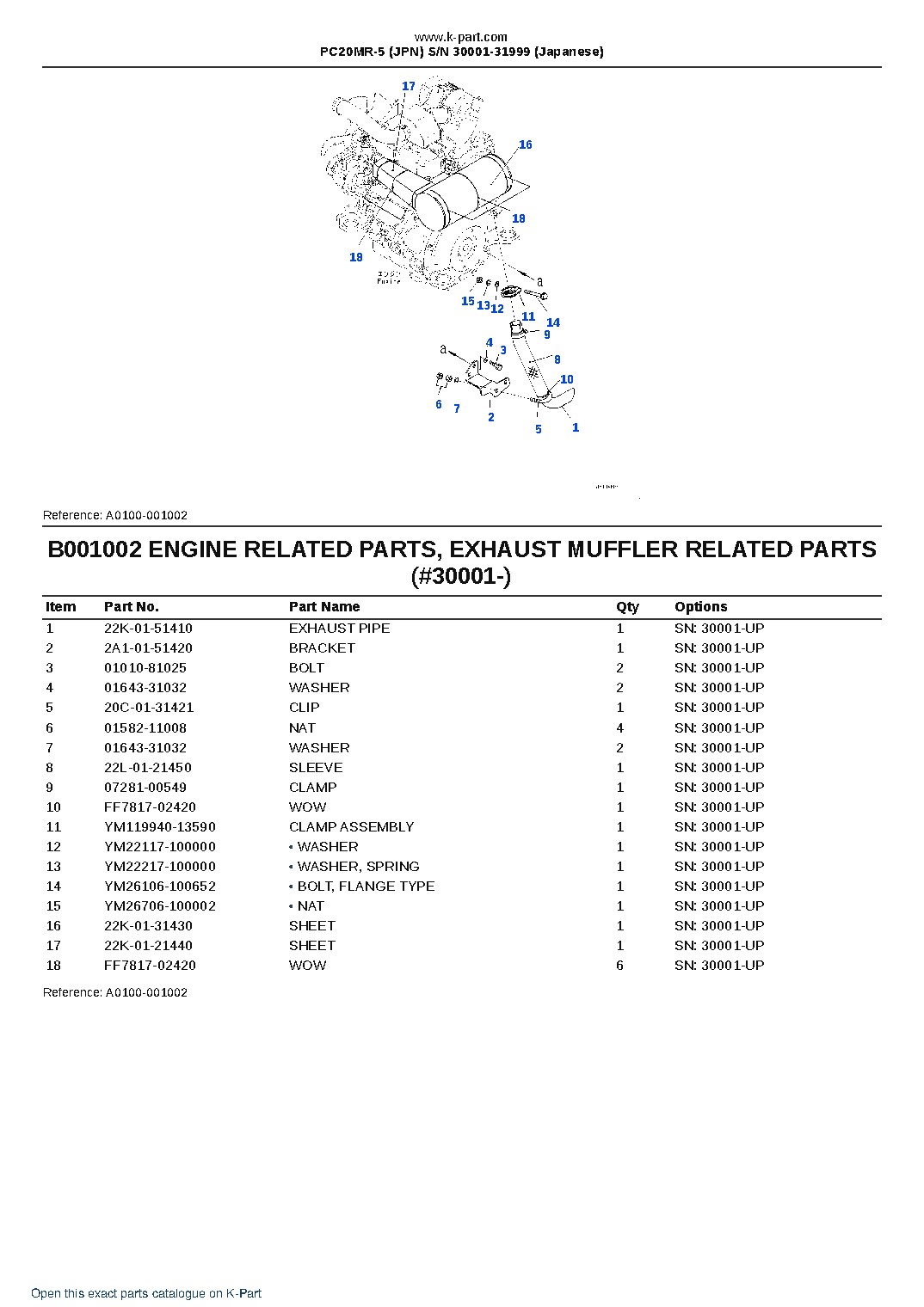 PC20MR-5 (JPN)  S/N 30001-31999 (Japanese) – sample page 2