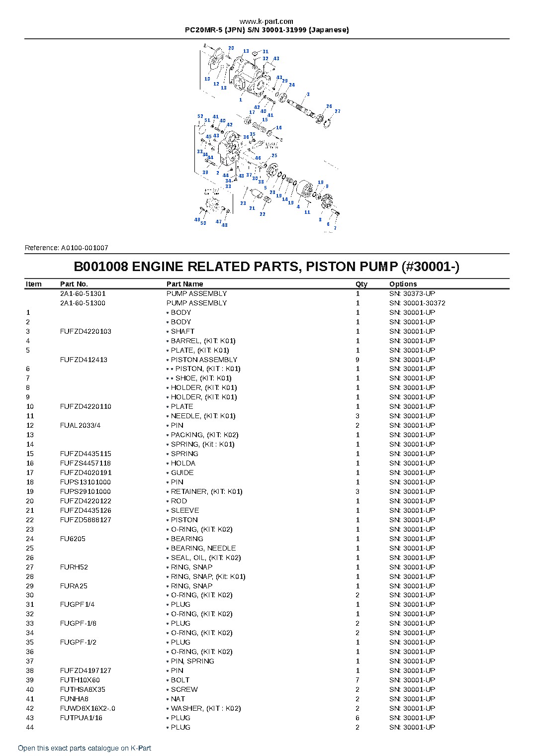 PC20MR-5 (JPN)  S/N 30001-31999 (Japanese) – sample page 8