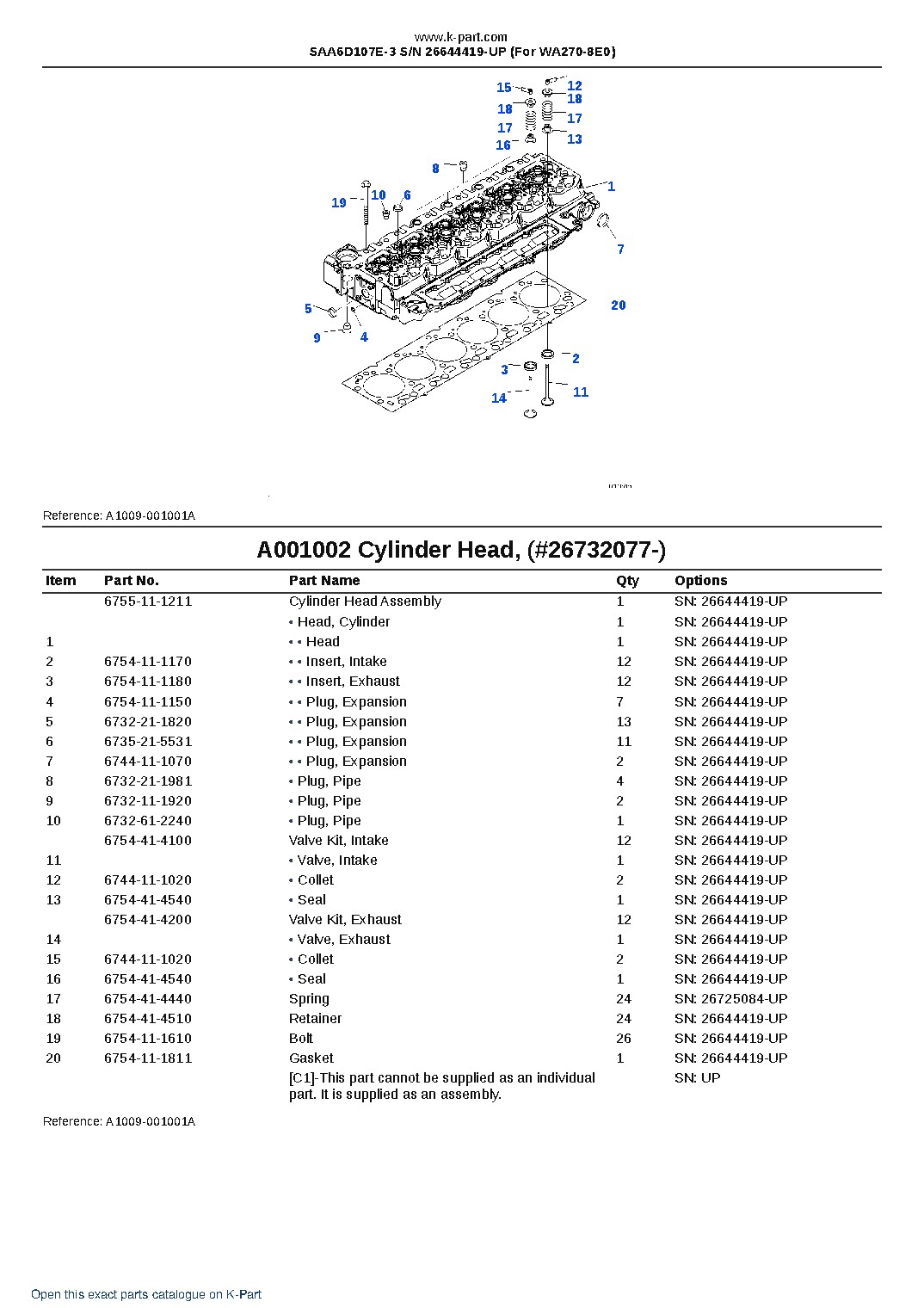 SAA6D107E-3 S/N 26644419-UP (For WA270-8E0) – sample page 2