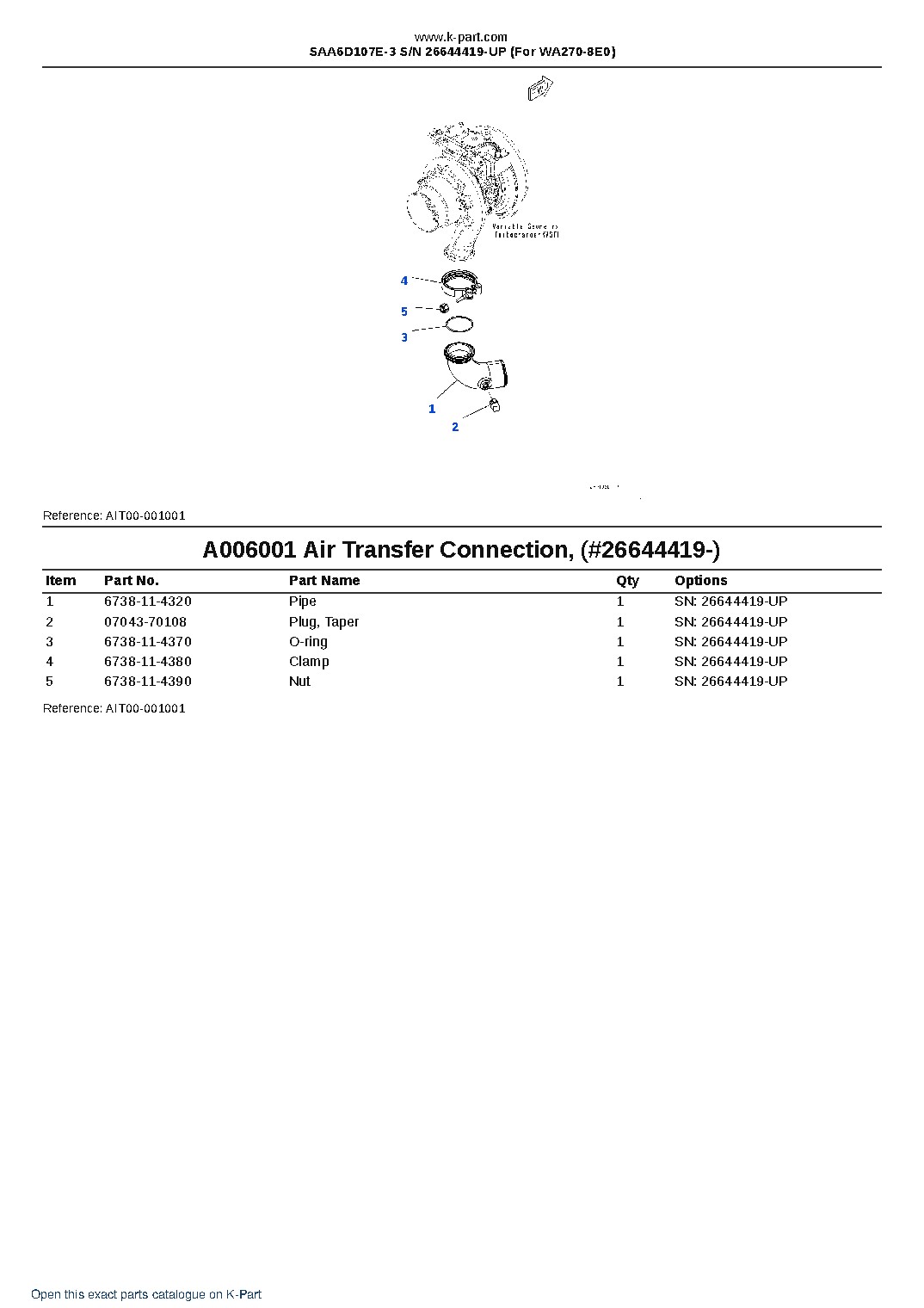 SAA6D107E-3 S/N 26644419-UP (For WA270-8E0) – sample page 7