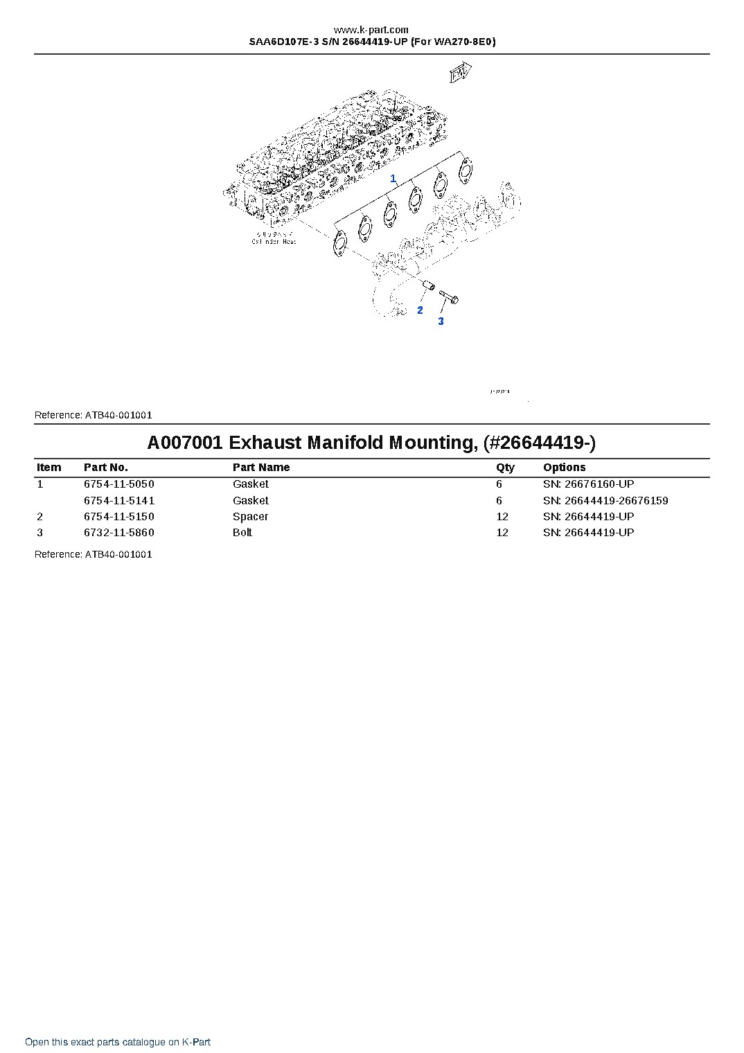 SAA6D107E-3 S/N 26644419-UP (For WA270-8E0) – sample page 8