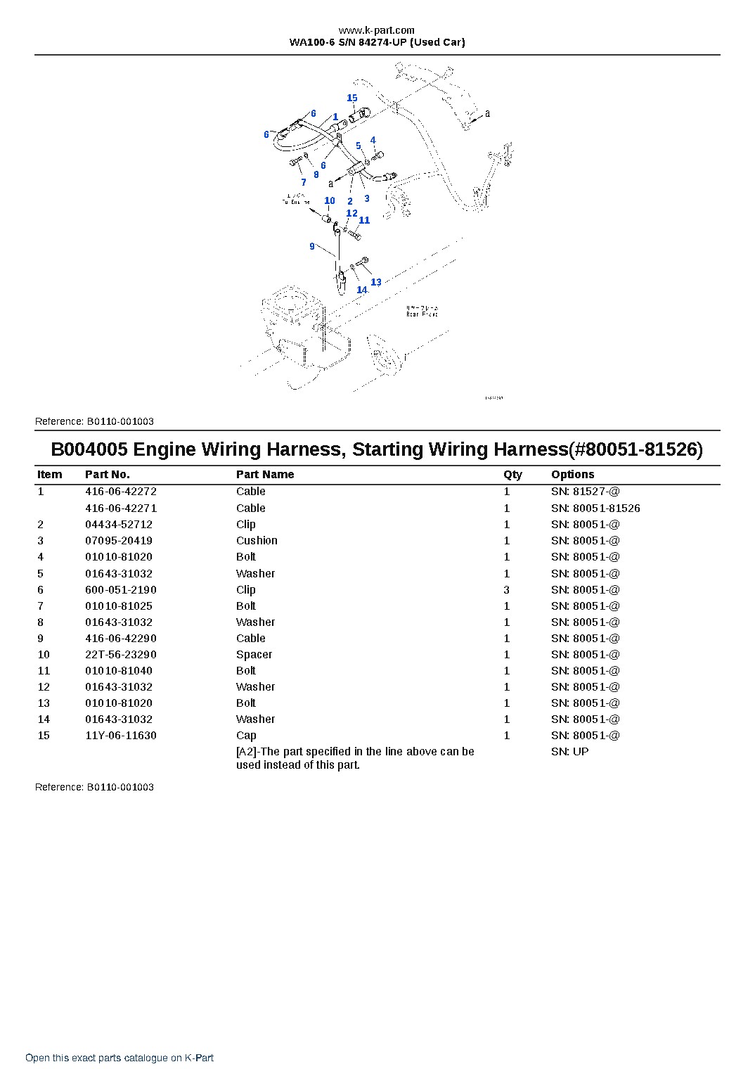 WA100-6 S/N 84274-UP (Used Car) – sample page 10
