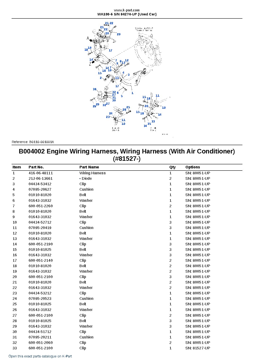 WA100-6 S/N 84274-UP (Used Car) – sample page 6