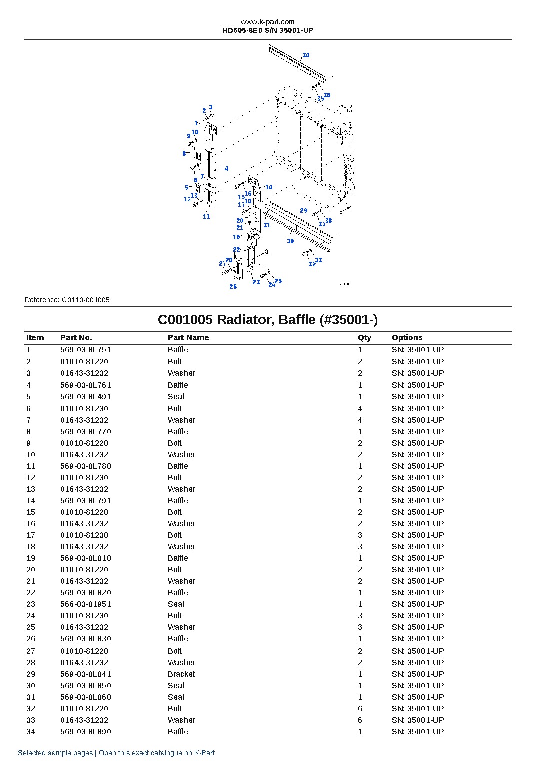 HD605-8E0 S/N 35001-UP – sample page 10
