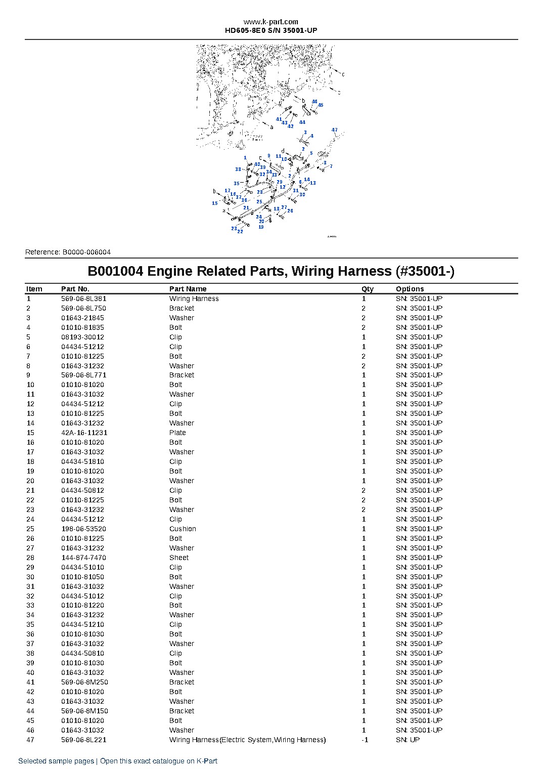 HD605-8E0 S/N 35001-UP – sample page 4