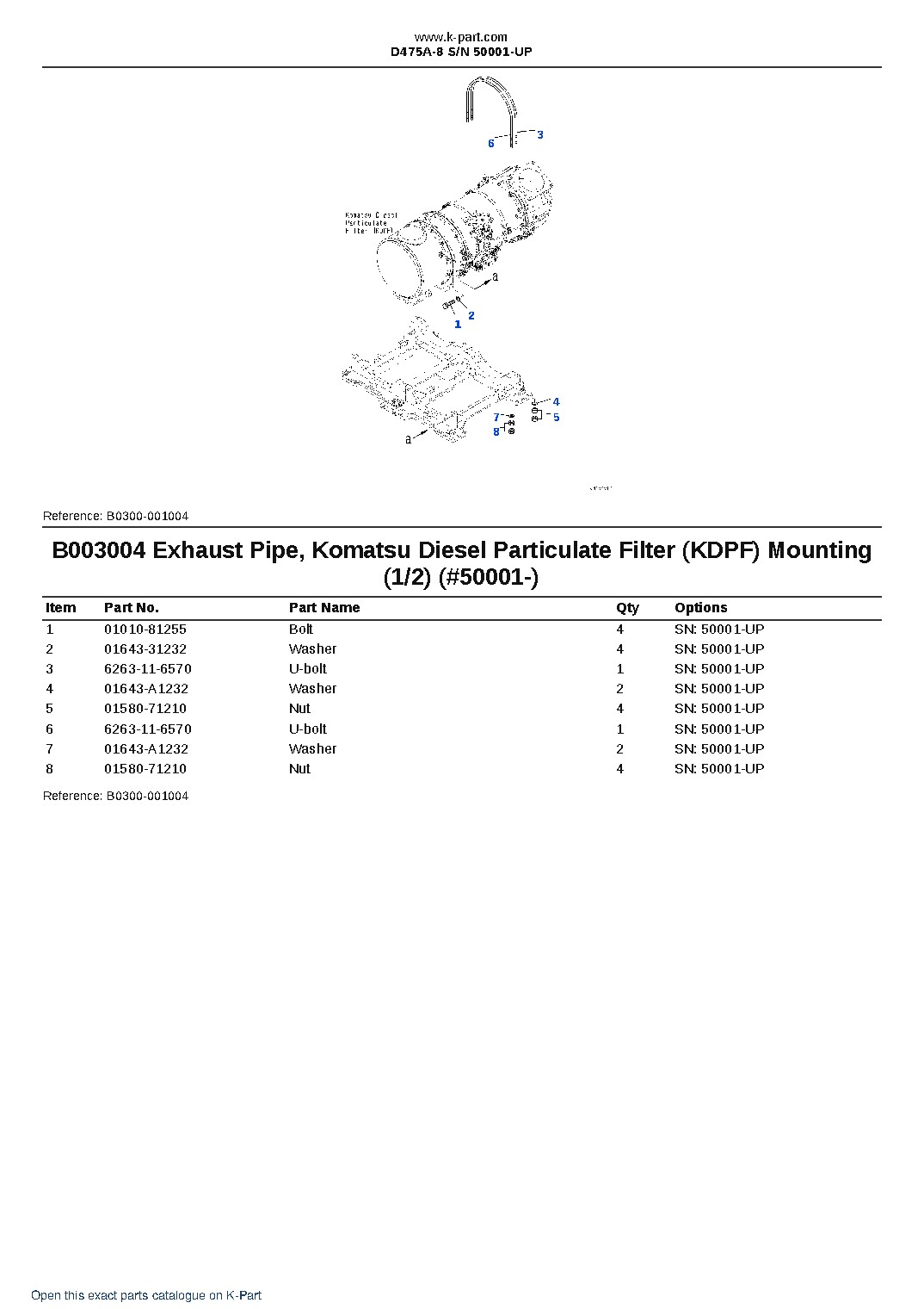 D475A-8 S/N 50001-UP – sample page 8 D475A-8 S/N 50001-UP – sample page 8
