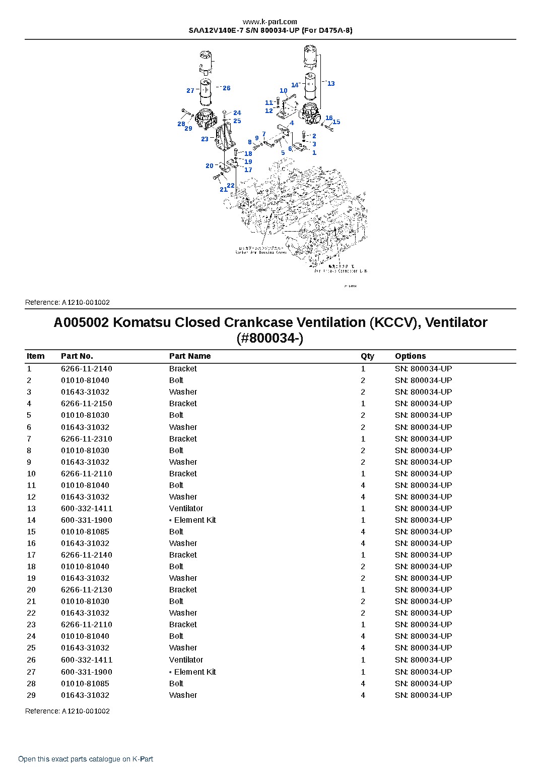 SAA12V140E-7 S/N 800034-UP (For D475A-8) – sample page 8 SAA12V140E-7 S/N 800034-UP (For D475A-8) – sample page 8