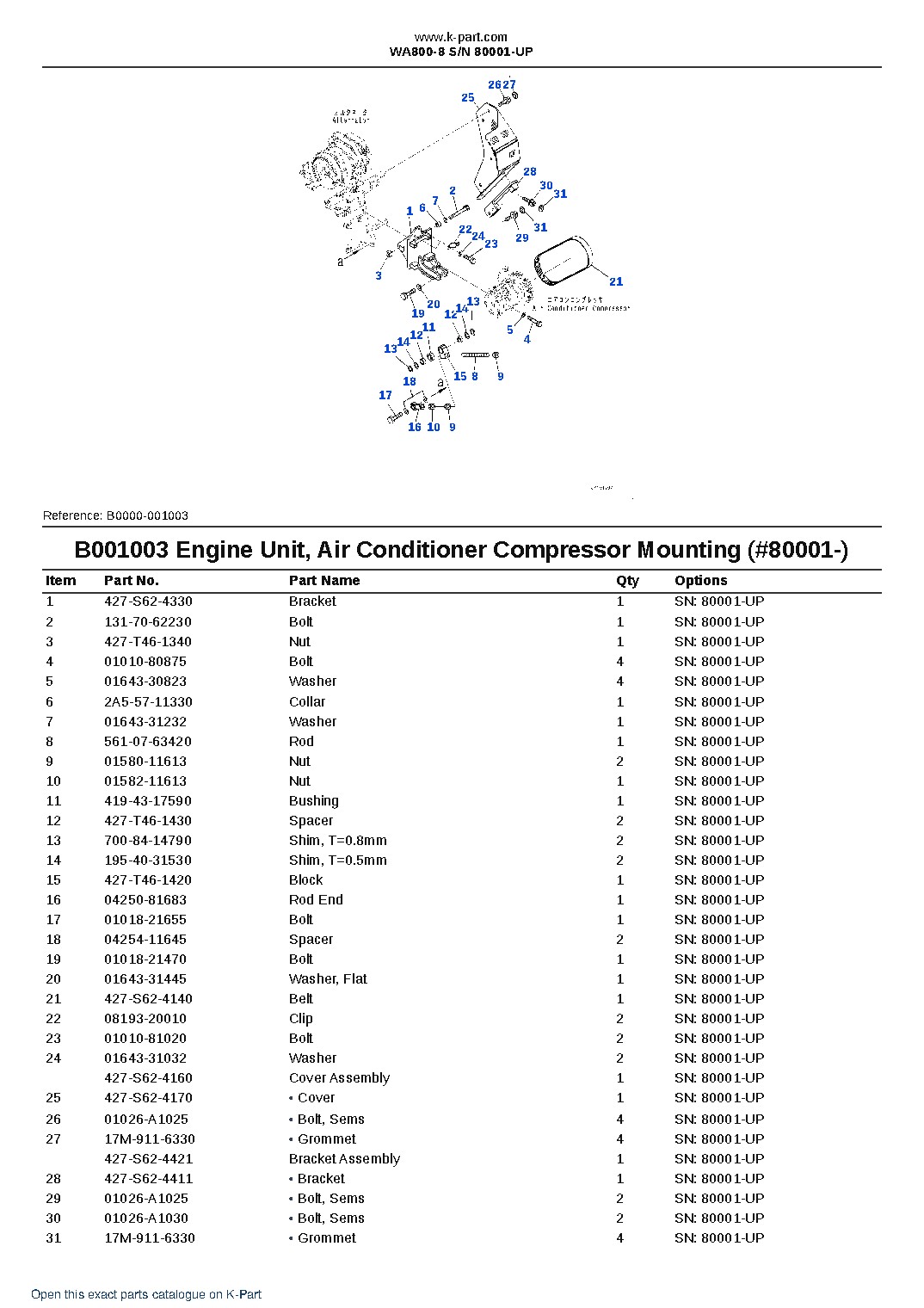 WA800-8 S/N 80001-UP – sample page 3
