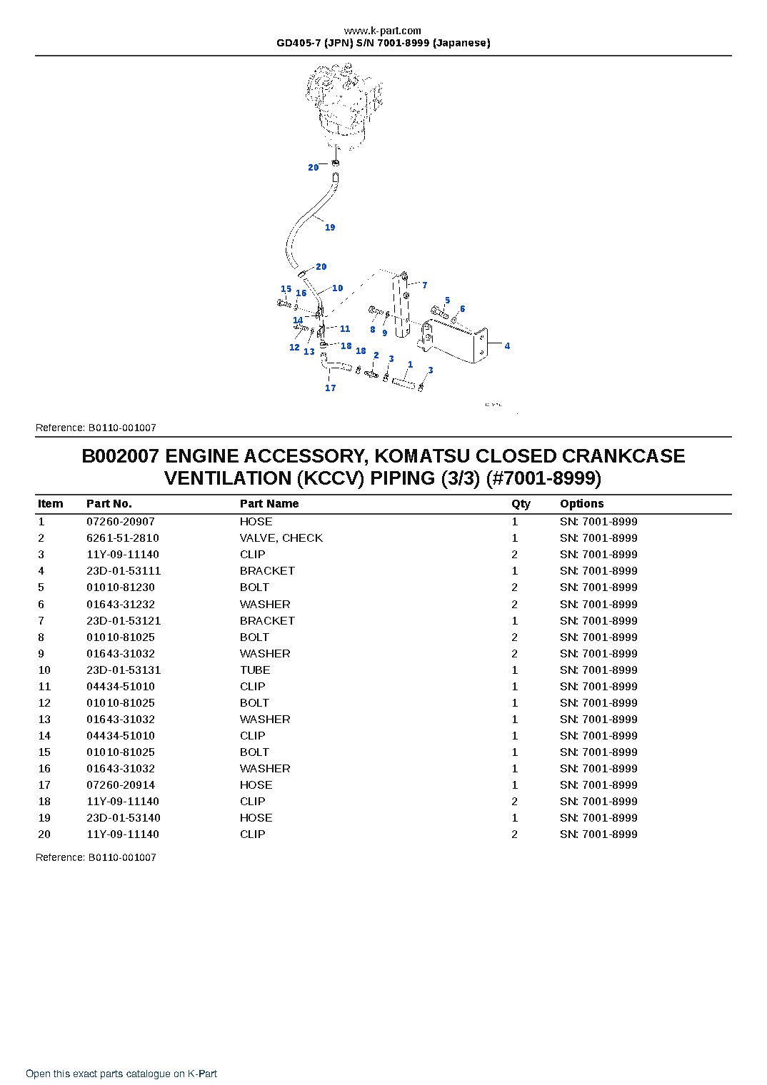 GD405-7 (JPN)  S/N 7001-8999 (Japanese) – sample page 10