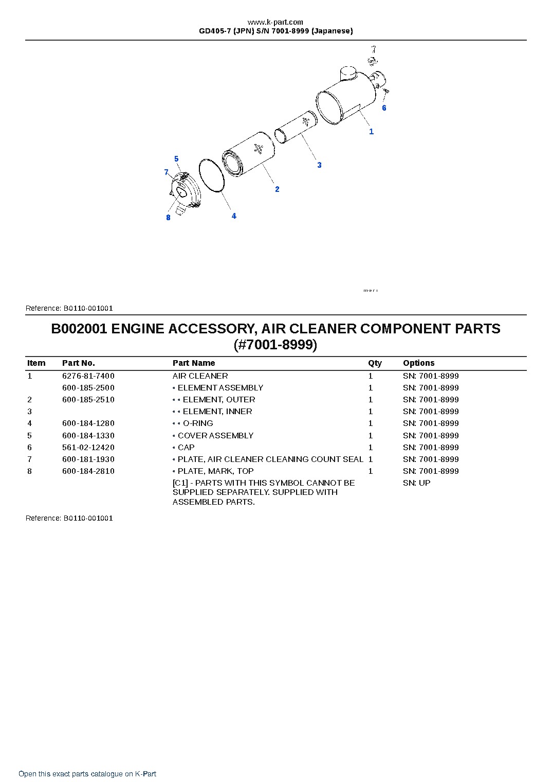 GD405-7 (JPN)  S/N 7001-8999 (Japanese) – sample page 2