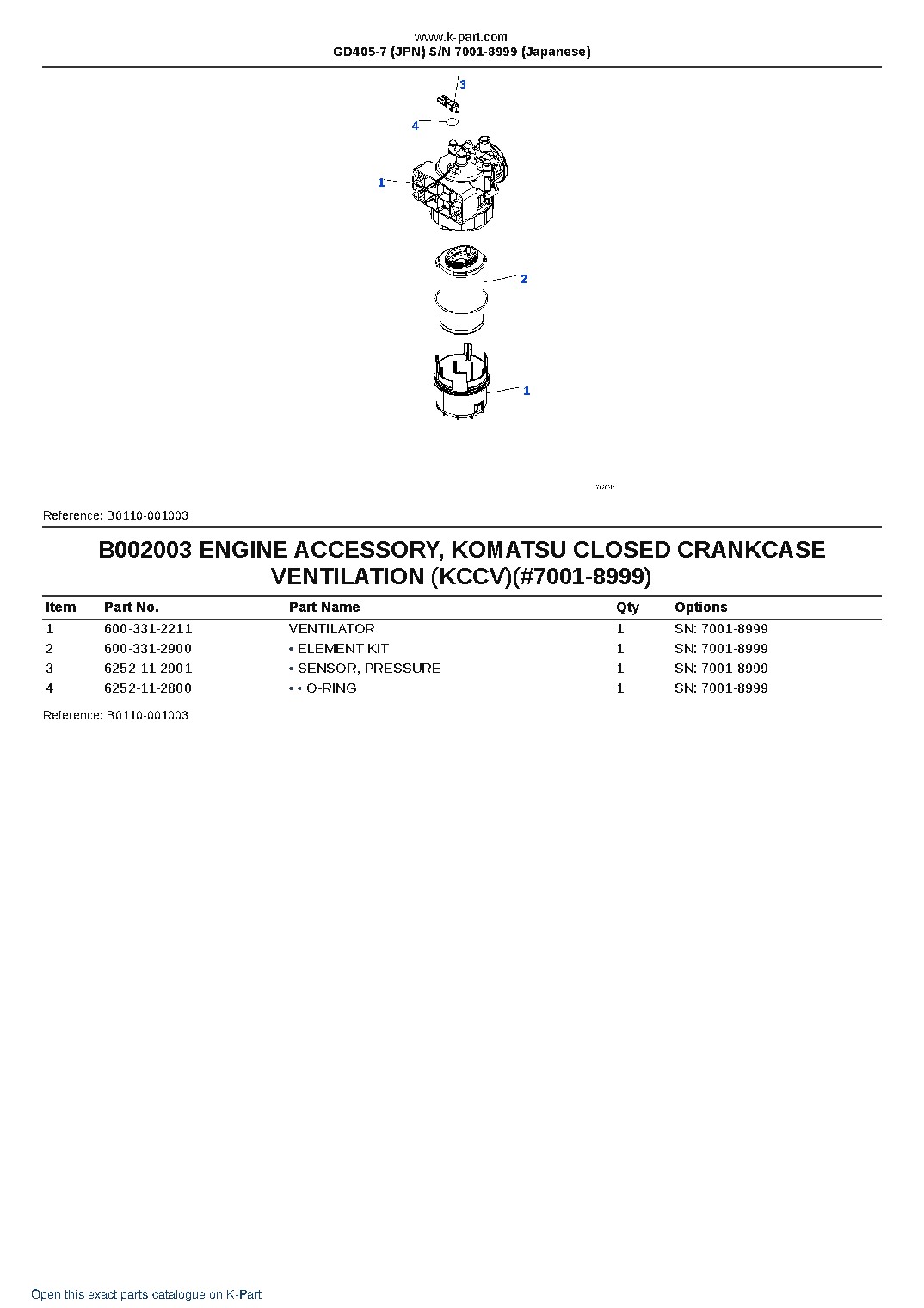 GD405-7 (JPN)  S/N 7001-8999 (Japanese) – sample page 5