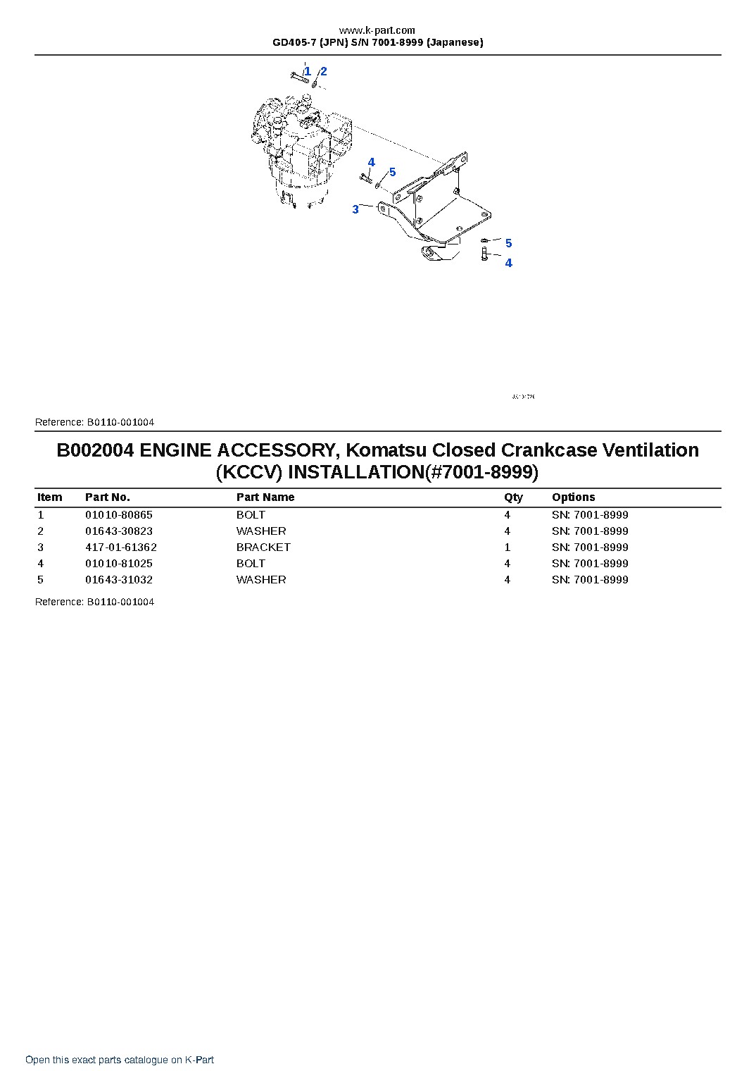 GD405-7 (JPN)  S/N 7001-8999 (Japanese) – sample page 6