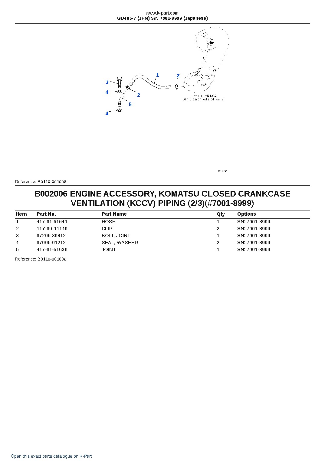 GD405-7 (JPN)  S/N 7001-8999 (Japanese) – sample page 9